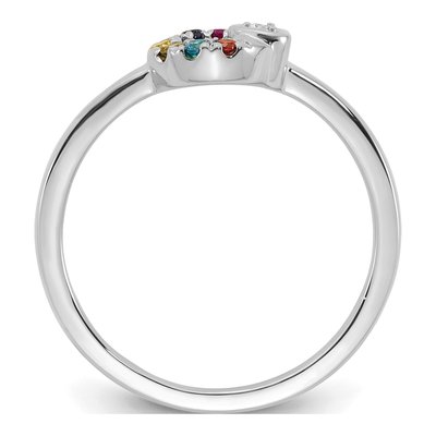 14K White Gold Wg Dia Heart Ring – view 3