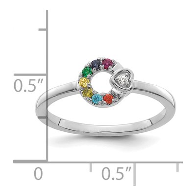 14K White Gold Wg Dia Heart Ring – view 6
