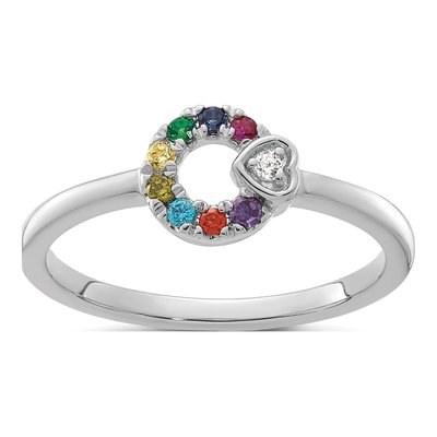 14K White Gold Wg Dia Heart Ring – view 2