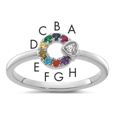 14K White Gold Wg Dia Heart Ring
