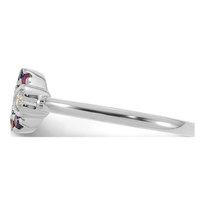 14K White Gold Wg Dia Heart Ring – view 4