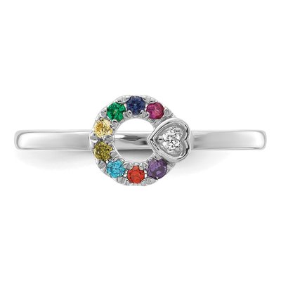 14K White Gold Wg Dia Heart Ring – view 5