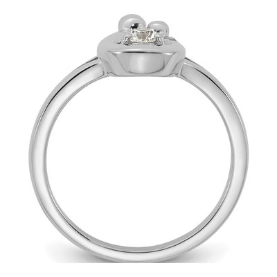 14K White Gold 1/10 ct tw Wg Diamond Ring – view 3