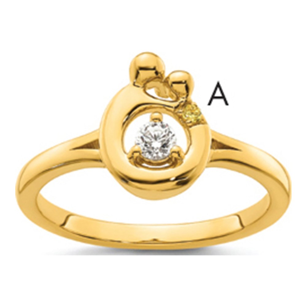14K Yellow Gold 1/10 ct tw Diamond Ring