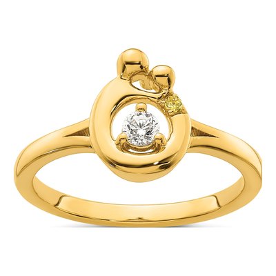 14K Yellow Gold 1/10 ct tw Diamond Ring – view 2