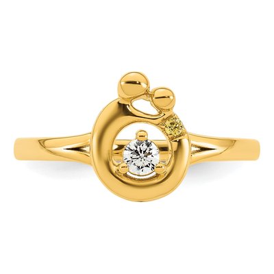 14K Yellow Gold 1/10 ct tw Diamond Ring – view 5