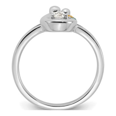 14K White Gold 1/10 ct tw Wg Diamond Ring – view 3