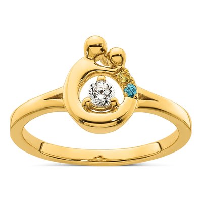 14K Yellow Gold 1/10 ct tw Diamond Ring – view 2