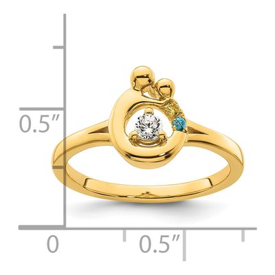 14K Yellow Gold 1/10 ct tw Diamond Ring – view 6