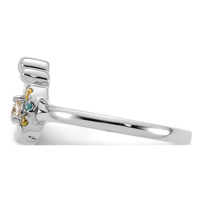 14K White Gold Mother's Ring Semi-Mount – view 4