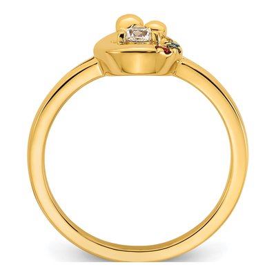 14K Yellow Gold 1/10 ct tw Diamond Ring – view 3