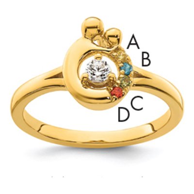 14K Yellow Gold 1/10 ct tw Diamond Ring