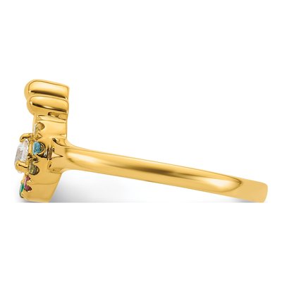 14K Yellow Gold 1/10 ct tw Diamond Ring – view 4