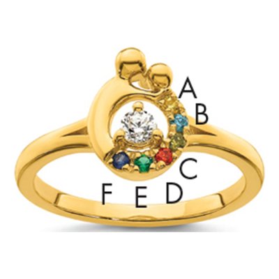 14K Yellow Gold 1/10 ct tw Diamond Ring