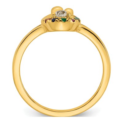 14K Yellow Gold 1/10 ct tw Diamond Ring – view 3