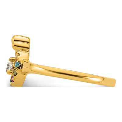 14K Yellow Gold 1/10 ct tw Diamond Ring – view 4