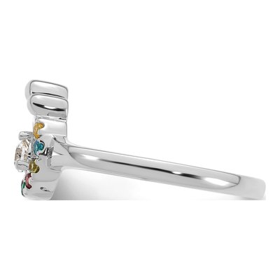 14K White Gold Mother's Ring Semi-Mount – view 4
