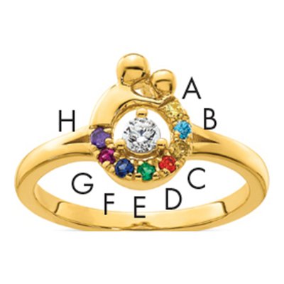 14K Yellow Gold 1/10 ct tw Diamond Ring