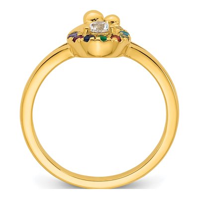 14K Yellow Gold 1/10 ct tw Diamond Ring – view 3