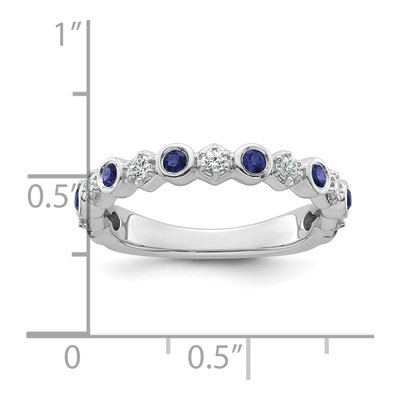 14K White Gold 1/4 ct tw Sapphire & Diamond Fashion Ring – view 5