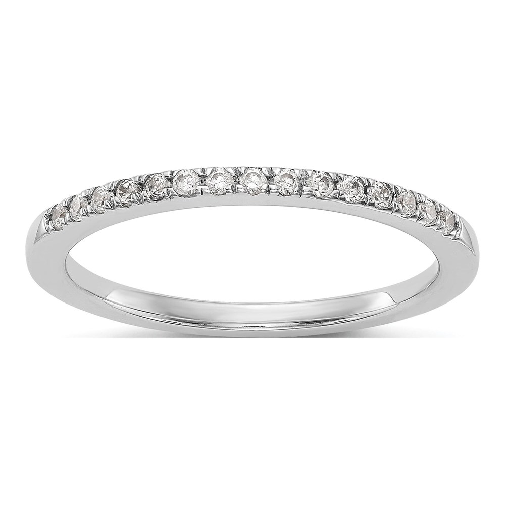 14K White Gold 1/6 ct tw Diamond Wedding Band