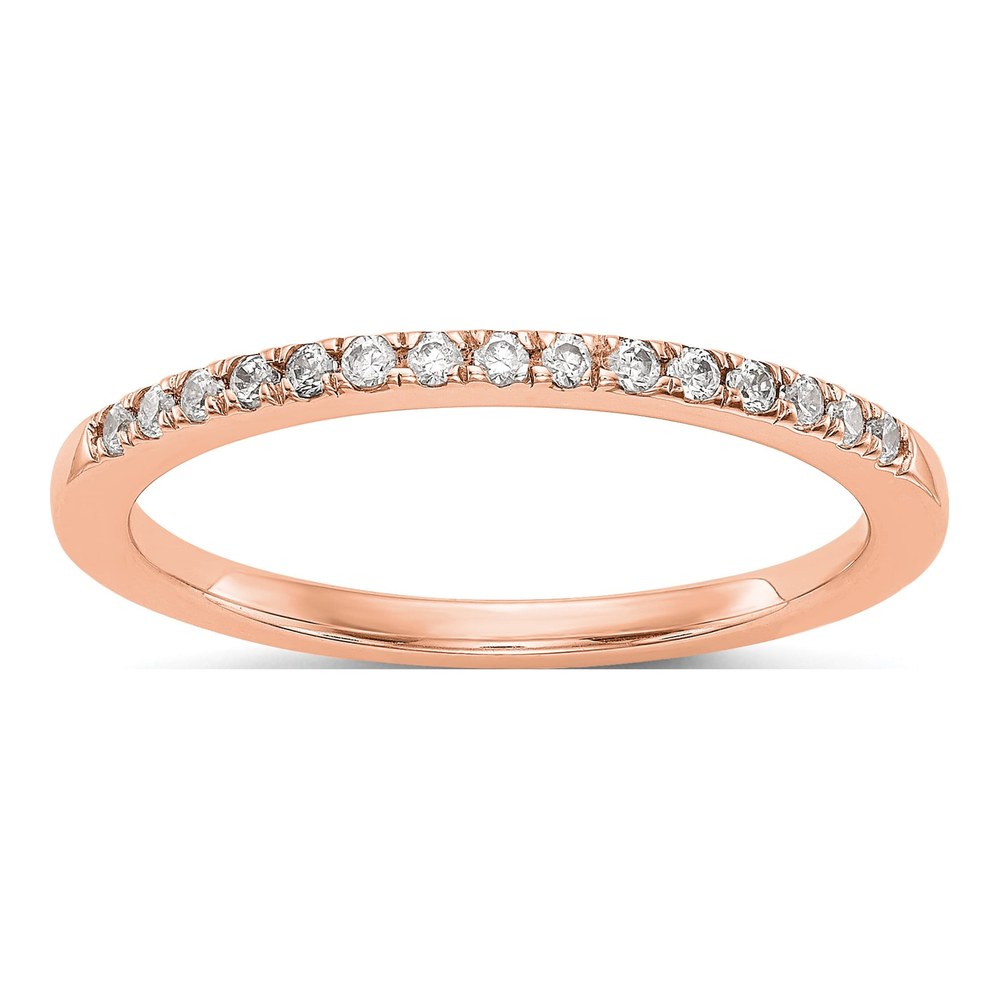 14K Rose Gold 1/6 ct tw Diamond Wedding Band