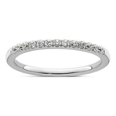14K White Gold 1/4 ct tw Diamond Wedding Band
