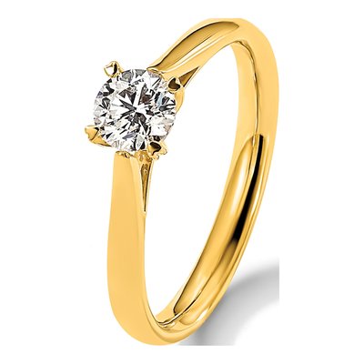 14K Yellow Gold 1/4 ct tw Lab-Grown Diamond Round Solitaire Engagement Ring – view 7