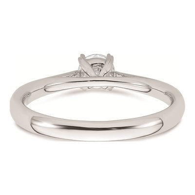 14K White Gold 4-Prong Engagement Ring Mounting – view 7