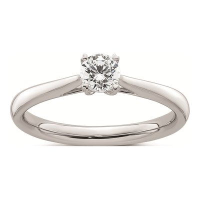 14K White Gold 4-Prong Engagement Ring Mounting