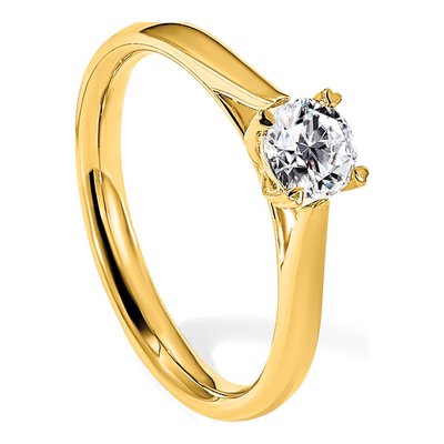 14K Yellow Gold 1/3 ct tw Lab-Grown Diamond Solitaire Engagement Ring – view 6