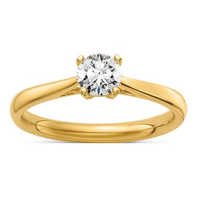 14K Yellow Gold 1/3 ct tw Lab-Grown Diamond Solitaire Engagement Ring