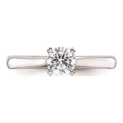 14K White Gold Round Solitaire Engagement Ring Mounting – view 6