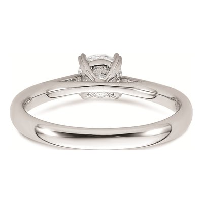14K White Gold Round Solitaire Engagement Ring Mounting – view 7