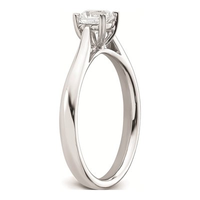 14K White Gold Round Solitaire Engagement Ring Mounting – view 8