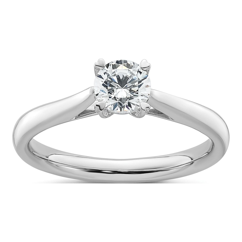 14K White Gold 1/2 ct tw Lab-Grown Diamond Round Solitaire Engagement Ring