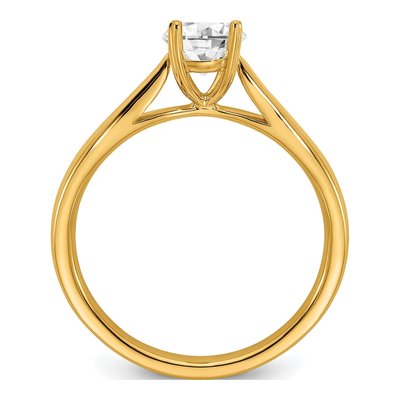 14K Yellow Gold 1/2 ct tw Lab-Grown Diamond Round Solitaire Engagement Ring – view 3