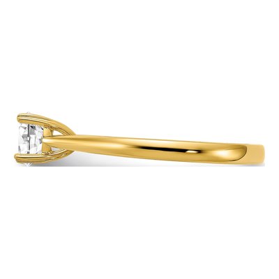 14K Yellow Gold 1/2 ct tw Lab-Grown Diamond Round Solitaire Engagement Ring – view 4