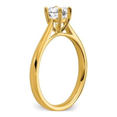 14K Yellow Gold 1/2 ct tw Lab-Grown Diamond Round Solitaire Engagement Ring – view 7