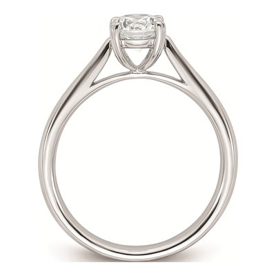 14K White Gold 4-Prong Round Solitaire Engagement Ring Mounting – view 3
