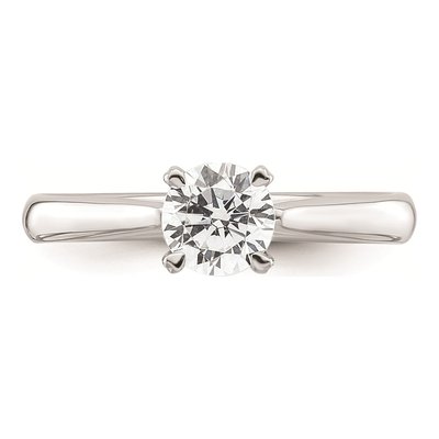 14K White Gold 4-Prong Round Solitaire Engagement Ring Mounting – view 6