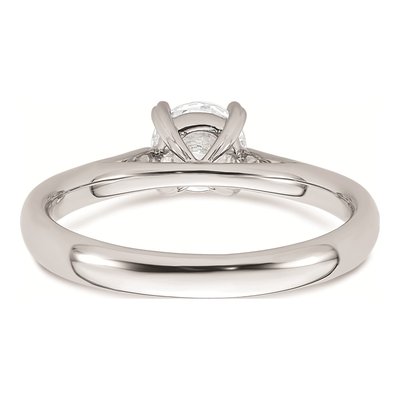 14K White Gold 4-Prong Round Solitaire Engagement Ring Mounting – view 7