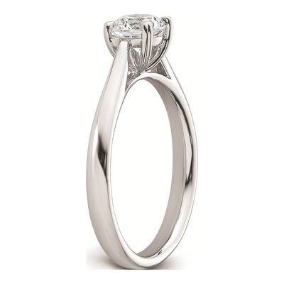 14K White Gold 4-Prong Round Solitaire Engagement Ring Mounting – view 8