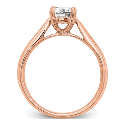 14K Rose Gold Round Solitaire Engagement Ring Mounting – view 2