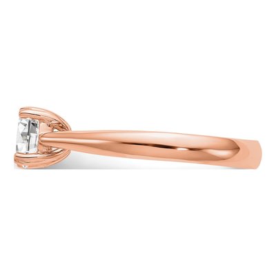 14K Rose Gold Round Solitaire Engagement Ring Mounting – view 4