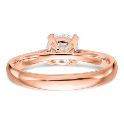 14K Rose Gold Round Solitaire Engagement Ring Mounting – view 7
