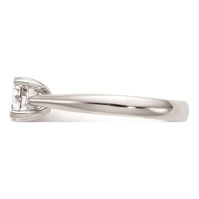 14K White Gold Solitaire Engagement Ring Mounting – view 4