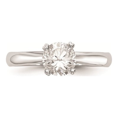 14K White Gold Solitaire Engagement Ring Mounting – view 5
