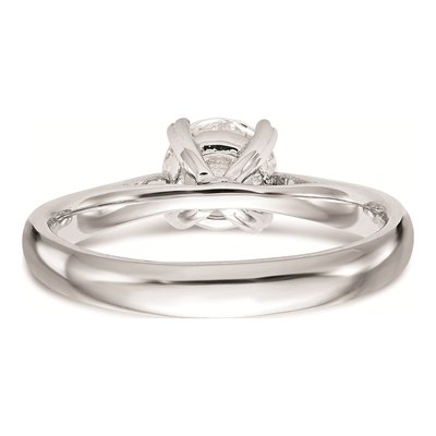 14K White Gold Solitaire Engagement Ring Mounting – view 6