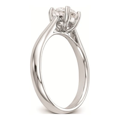 14K White Gold Solitaire Engagement Ring Mounting – view 7